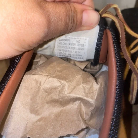 Polo Ralph Lauren Vaughn sneakers in black with brown leather accents. Sz 40 - Picture 5 of 5